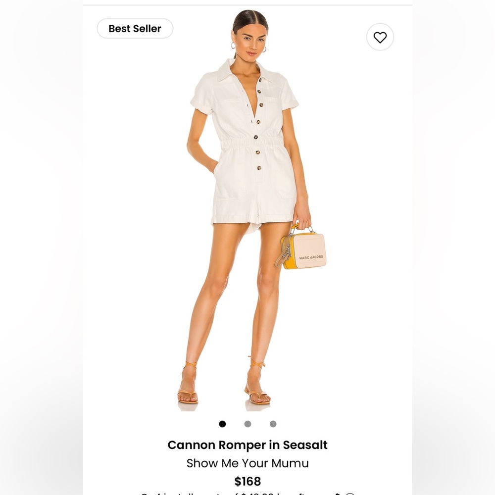 NWT!!! Show me your mumu cannon romper in sea salt - size large